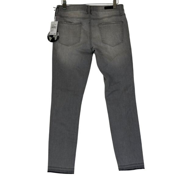 NWT Articles of Society Carly Jeans Womens 27 Gray Crop Skinny Raw Hem Stretch - Picture 4 of 8